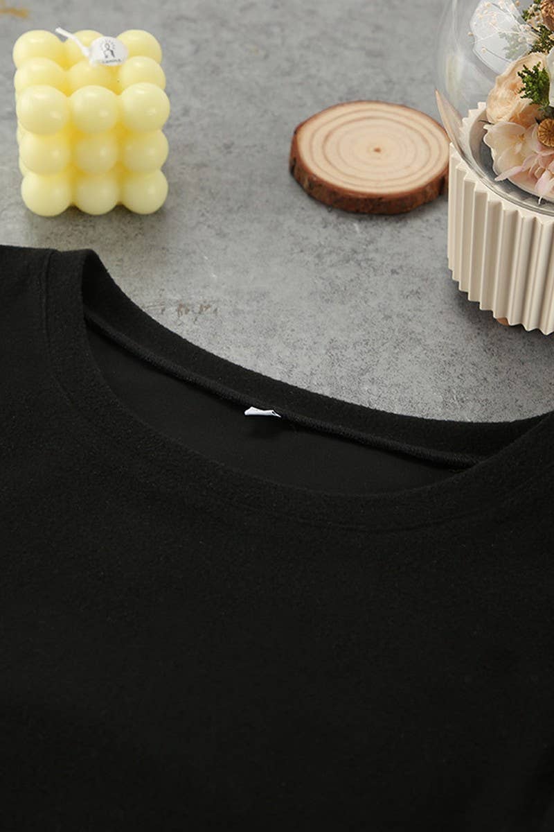 CWSPJ0183_MILK SILK BLACK PAJAMAS AND HOME WEAR SUIT