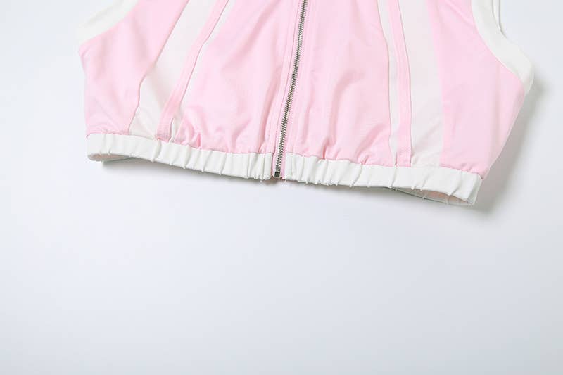 Crop top slimming and hip-hugging skirt suit