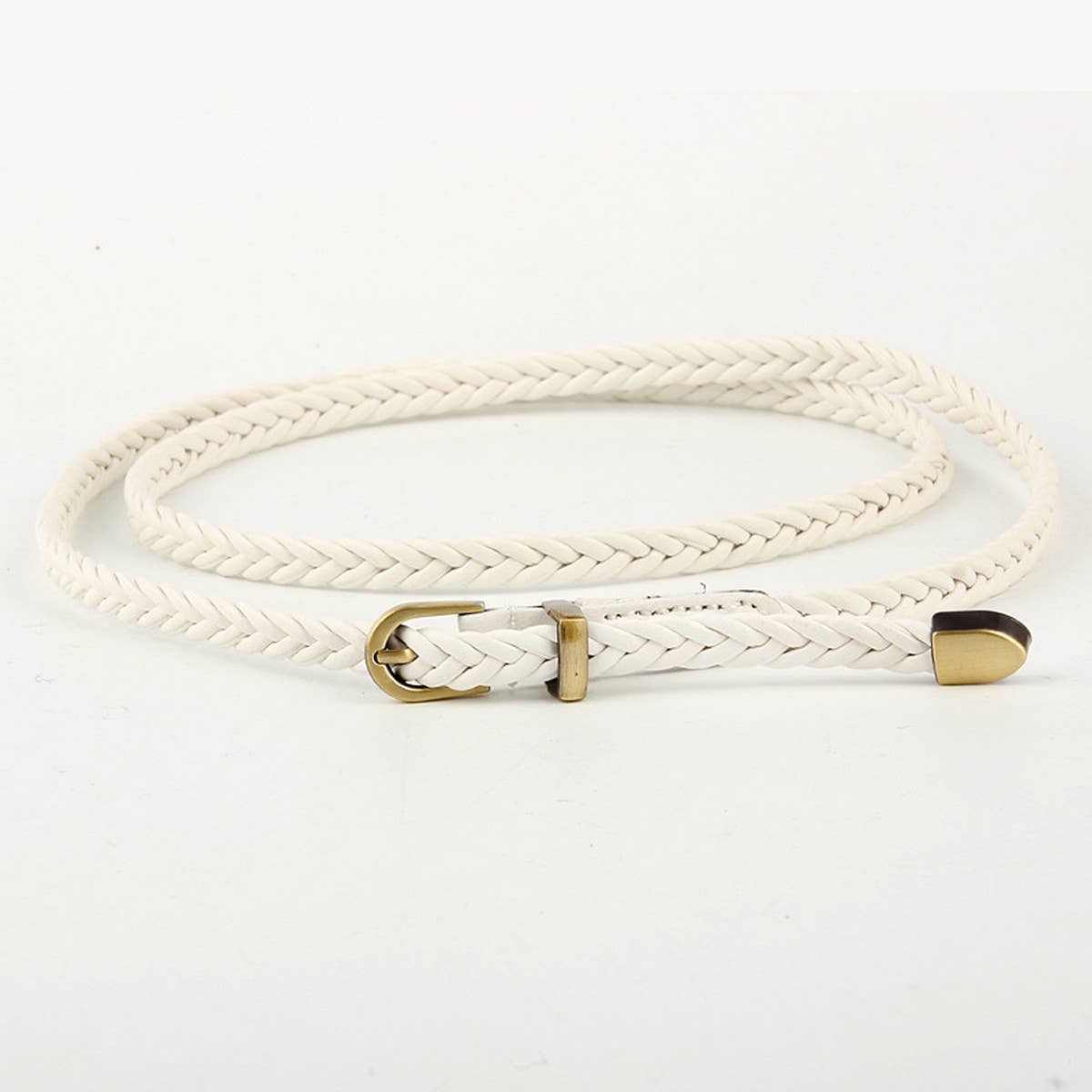 CWABE0875_VINTAGE HAND-WOVEN PIN BUCKLE BELT