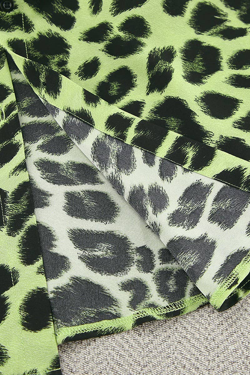 CWSPJ0397_LEOPARD PRINT LOOSE PAJAMAS THREE-PIECE HOME