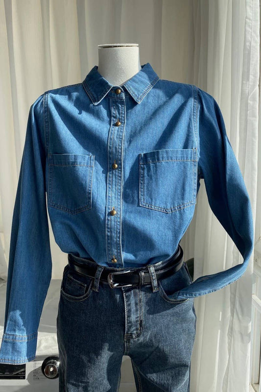 CWOBL00213_CASUAL STRAIGHT SHOULDER LOOSE LAYERED SHIRT