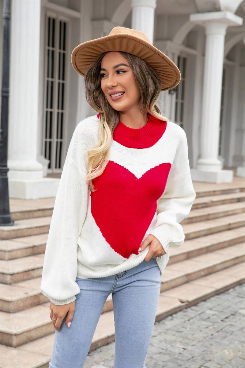 CWOSWL1687_Crew Neck Long Sleeve Pullover Sweater