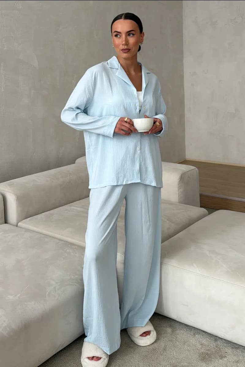CWSPJ448_THIN LONG-SLEEVED HOME WEAR TWO-PIECE SET