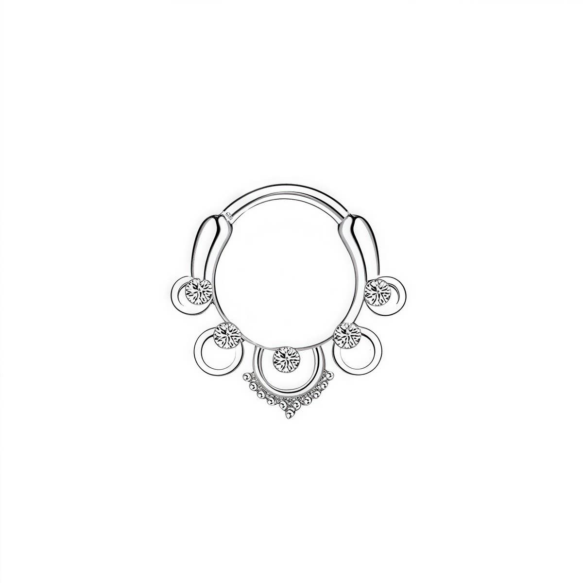 Minimalist Zircon Nose Stud for Women