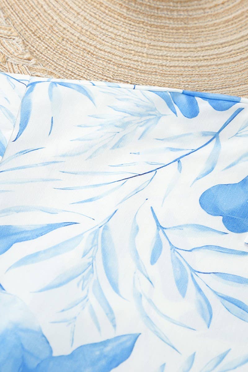 CWSPJ0403_PRINTED LOOSE PAJAMAS THREE-PIECE SET