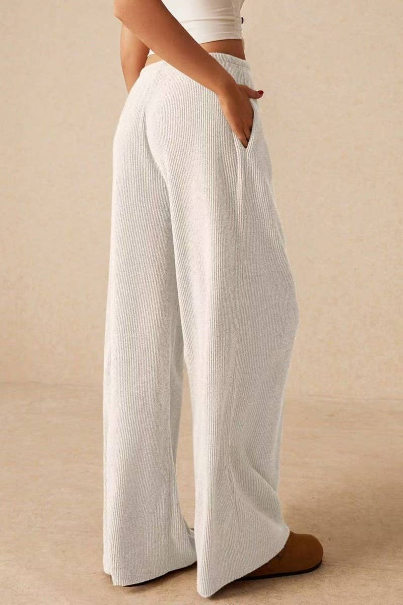 CWBLP01032_SOLID COLOR LOOSE HIGH WAIST WIDE LEG PANTS