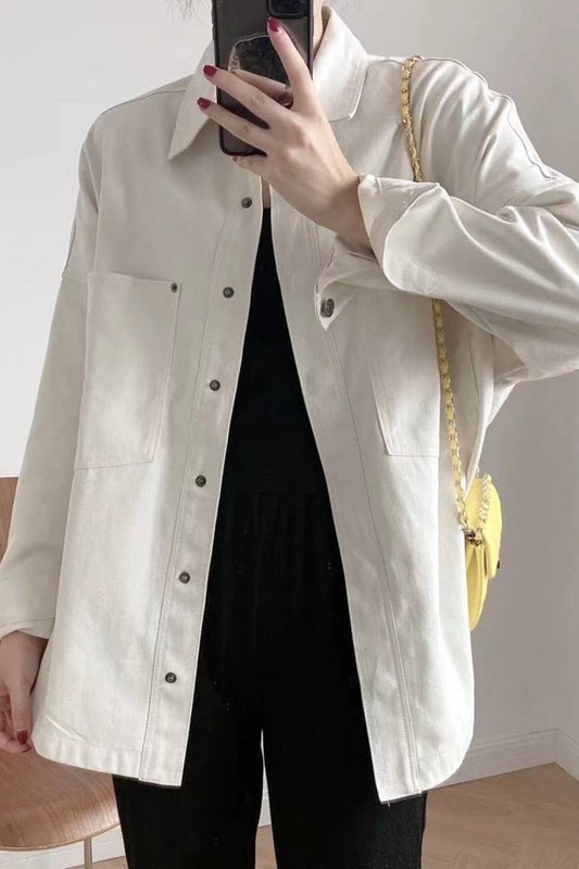 CWTSTL2069_FALL CASUAL DENIM LONG-SLEEVED SHIRT JACKET