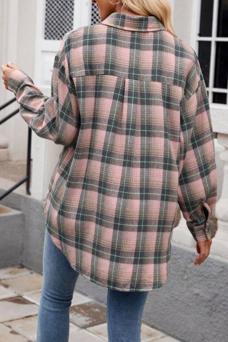 CWTSTL1455_LOOSE-FITTING BUTTON-DOWN PLAID SHIRT