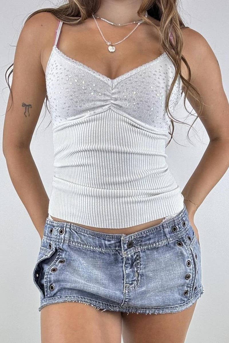 CWTTK00290_SEXY SEQUIN BODYCON CAMI TANK TOP