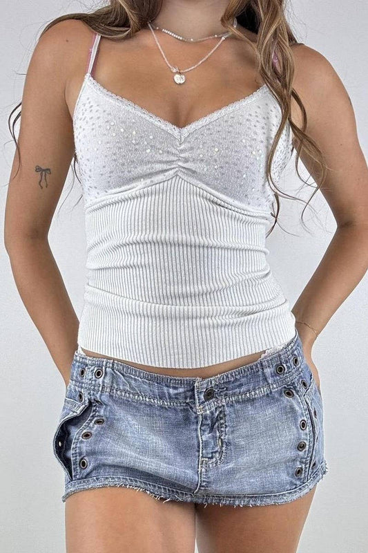 CWTTK00290_SEXY SEQUIN BODYCON CAMI TANK TOP