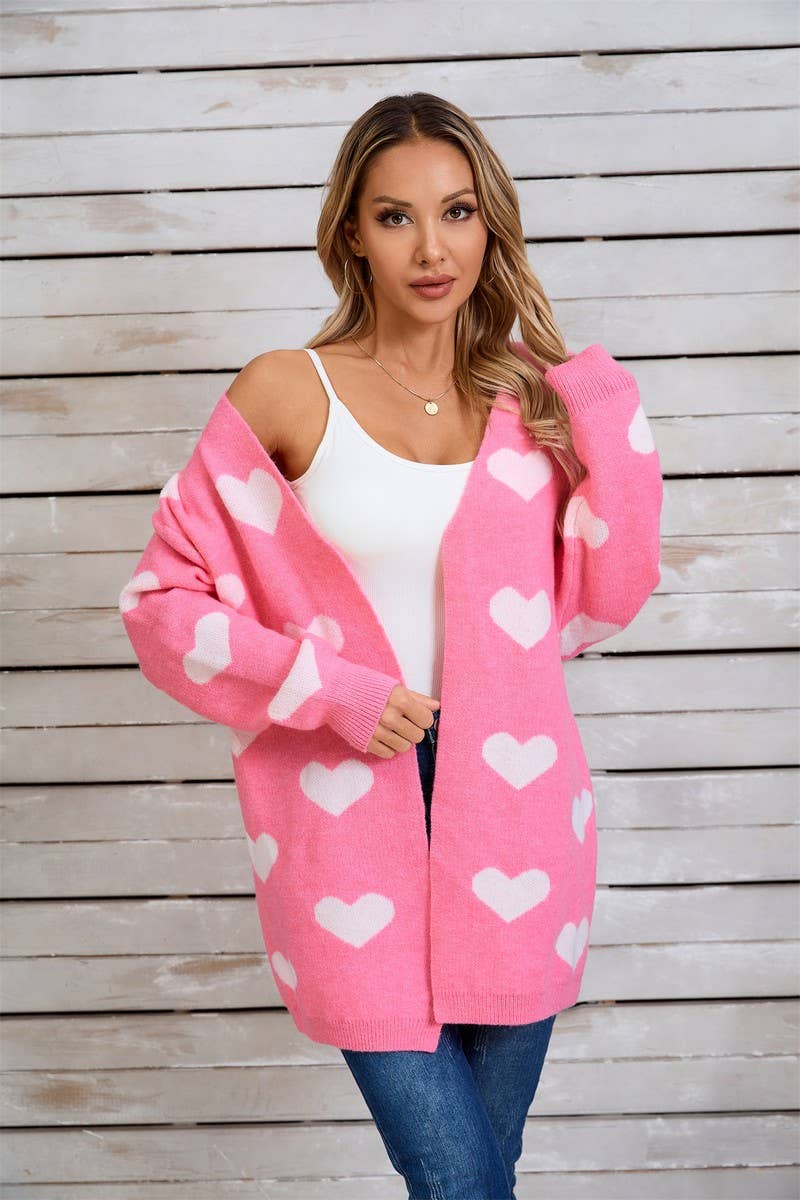 CWOCAL1801_KNITTED VALENTINE'S DAY LARGE HEART SWEATER