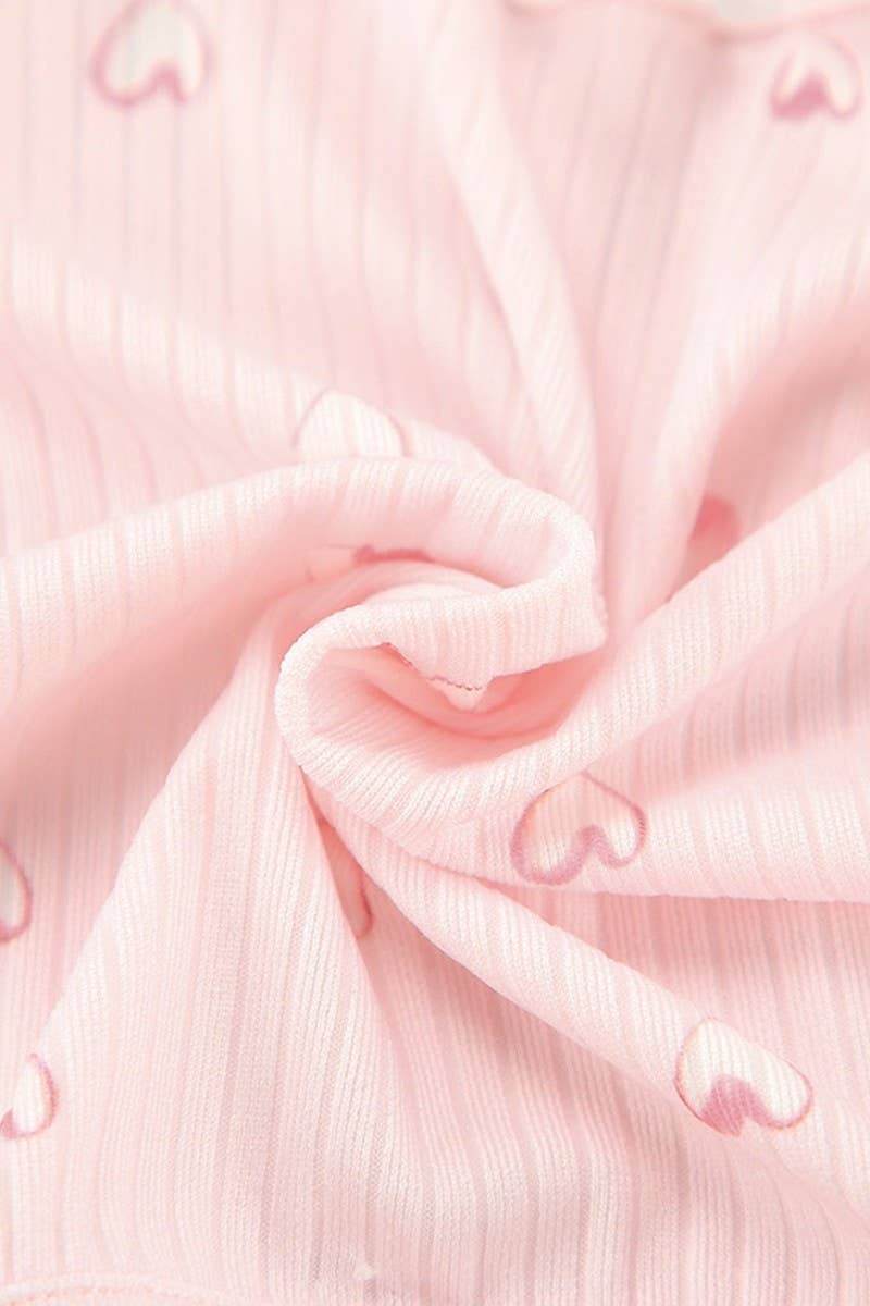 CWSPJ0376_KNITTED PRINTED SHORTS SUSPENDERS PAJAMA SET