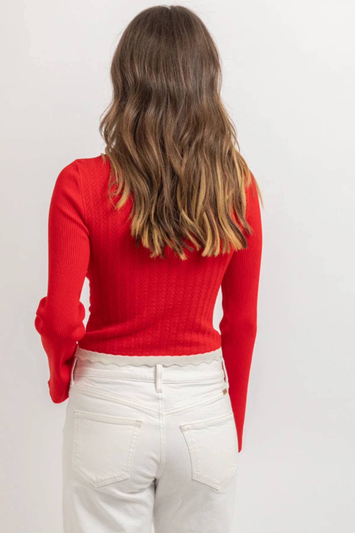 COMFORTABLE FLARED SLEEVE LONG SLEEVE KNITWEAR
