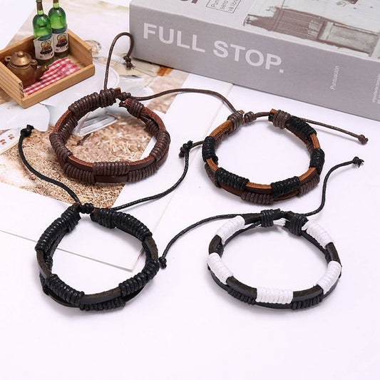MEN'S SIMPLE VINTAGE BRAIDED LEATHER BRACELET
