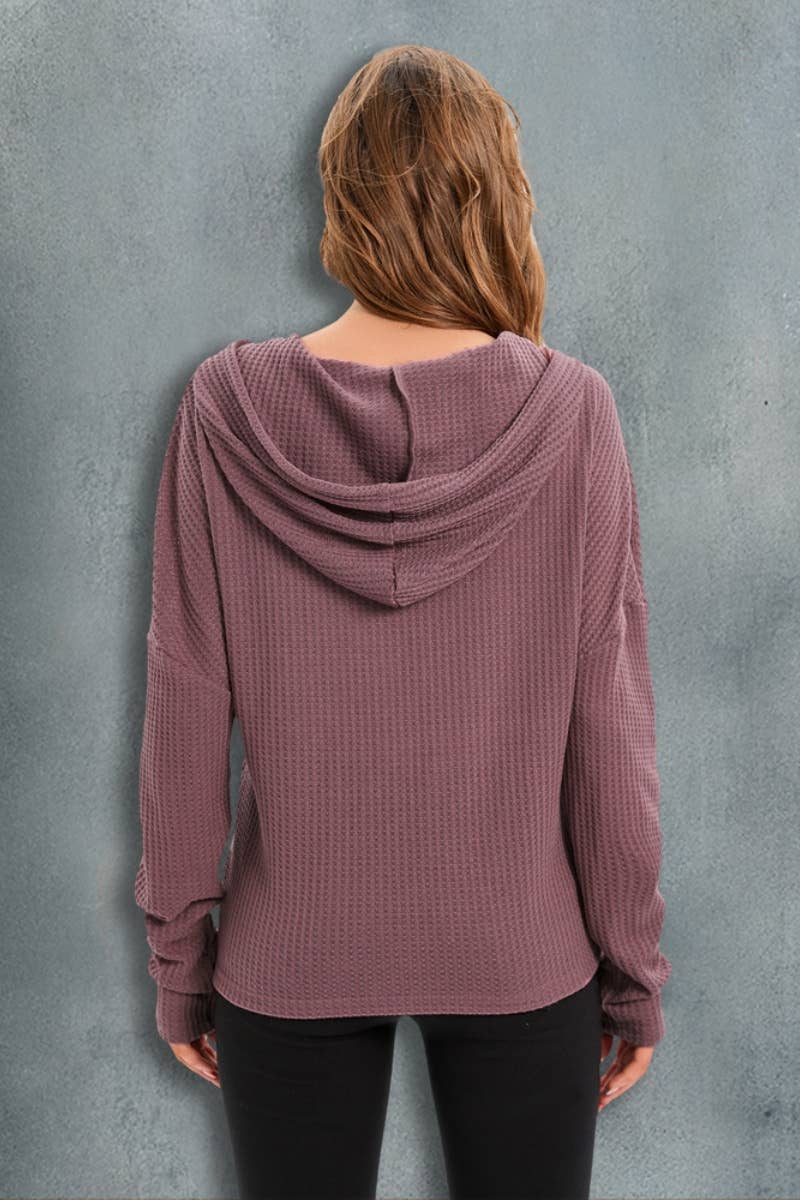 CWOSWL6359_LONG-SLEEVED DRAWSTRING HOODED SWEATER TOP