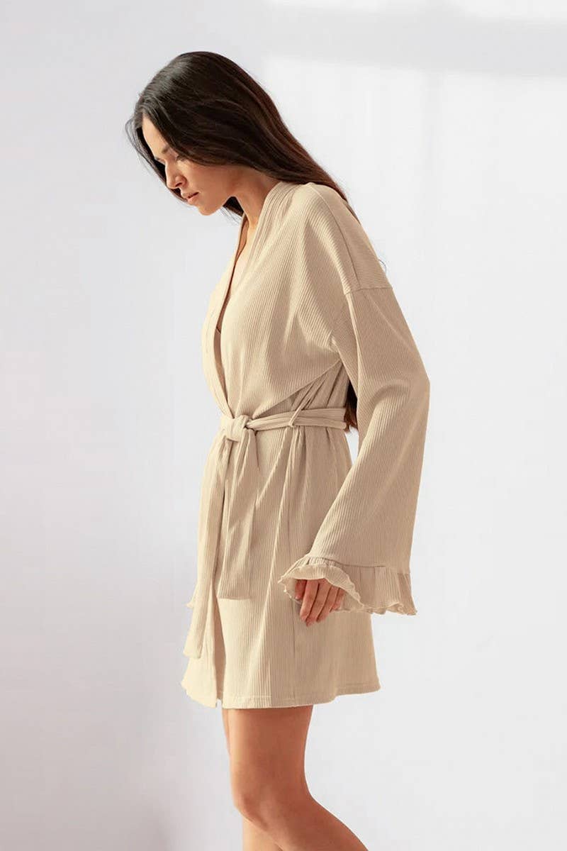 CWSPJ0274_LONG-SLEEVED TIE NIGHTGOWN HOME WEAR