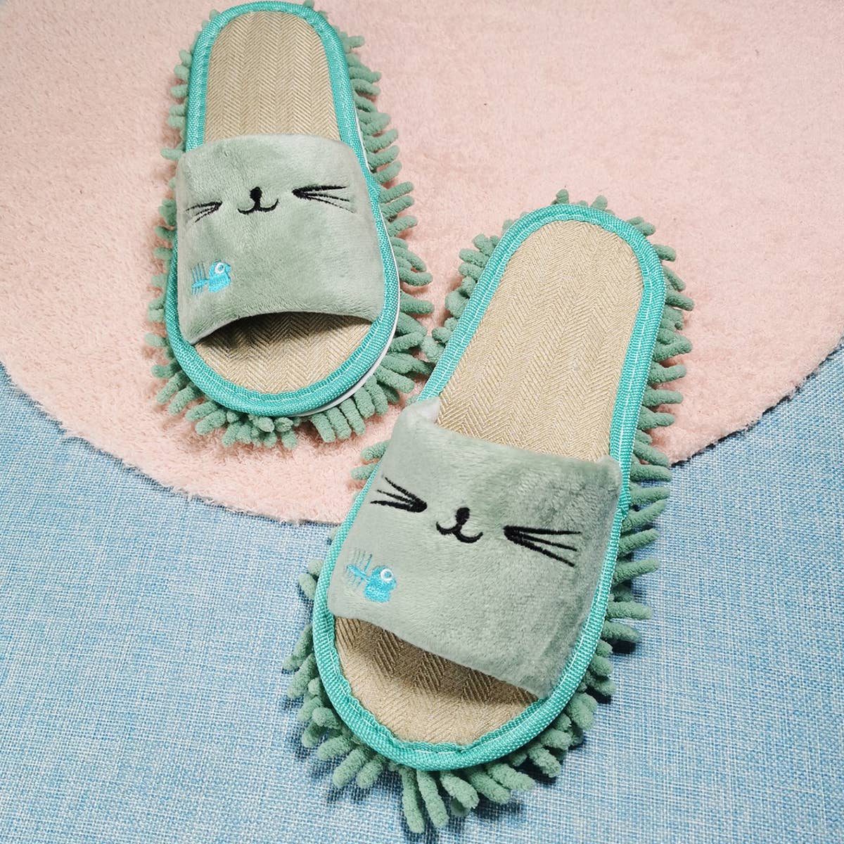 WASHABLE MOP SLIPPERS  MOP SHOES DUSTING SLIPPERS