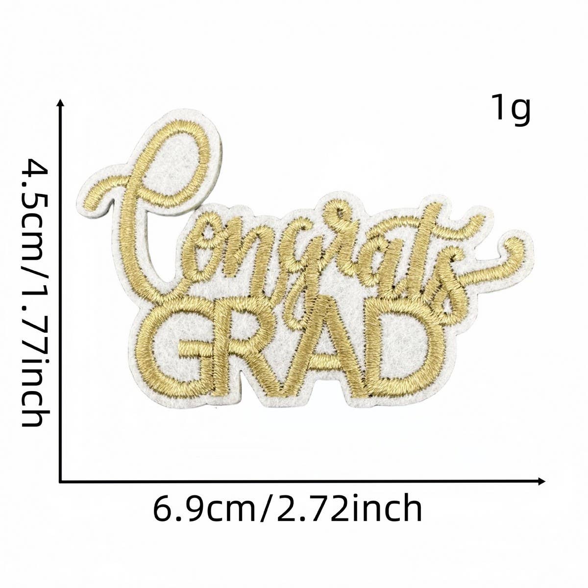 BLACK AND GOLD GRADUATION SEASON EMBROIDERED PATCH_CWMM4057