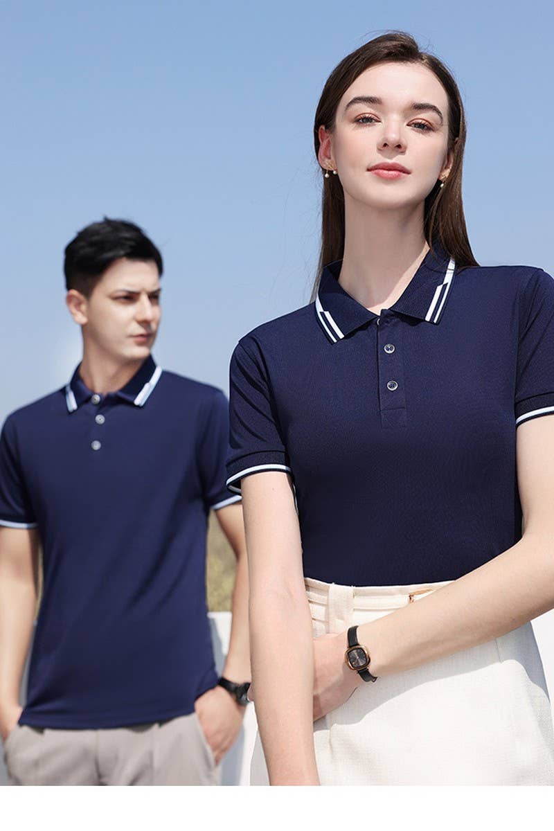 CWTBLS02418_SOLID COLOR COLLARED WORK POLO SHIRT