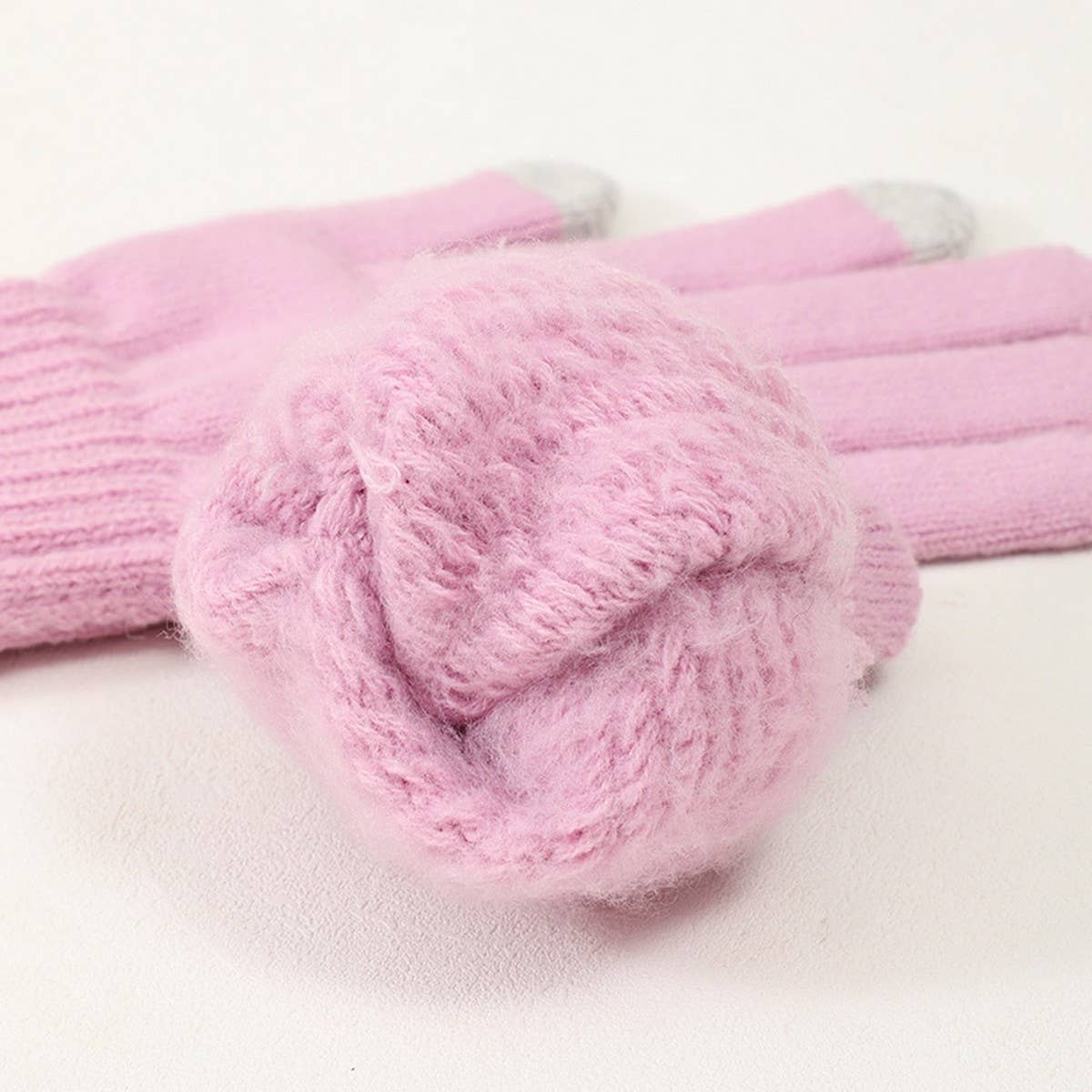 CWAG00580_UNISEX PLUS SIZE WINTER KNIT TOUCHSCREEN GLOVES