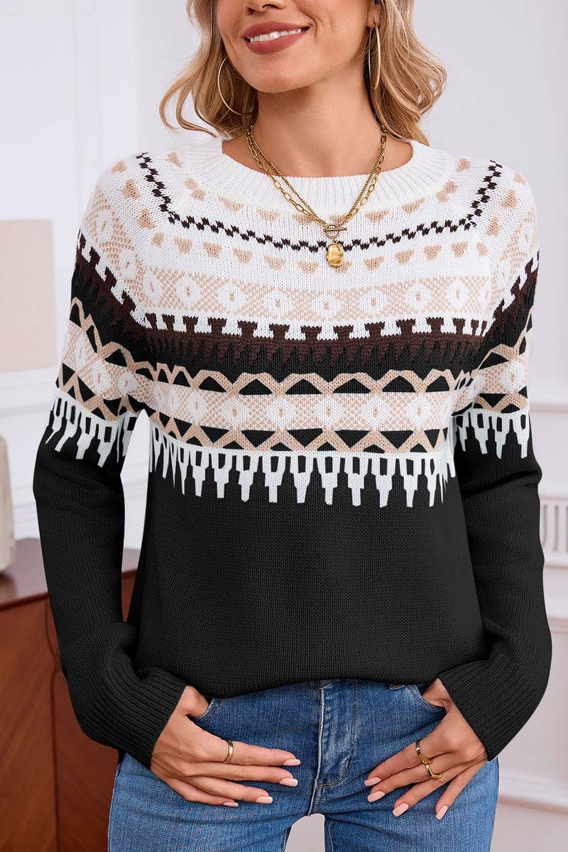 CWOSWL07302_LOOSE ZEBRA COLORBLOCK OFF-SHOULDER BATWING TOP