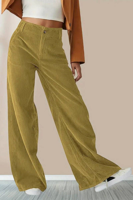 CWBLP01039_SOLID HIGH WAIST STRAIGHT LEG PANTS