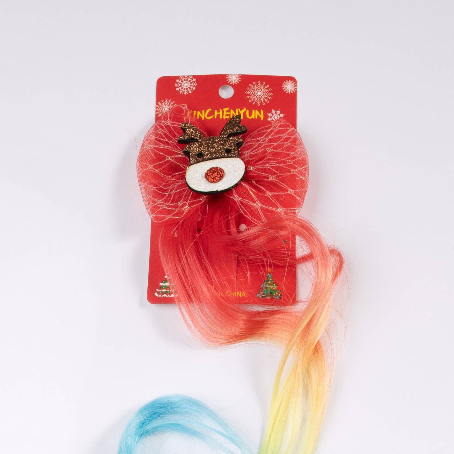 CHRISTMAS WIG SANTA CLAUS CHRISTMAS TREE BOW