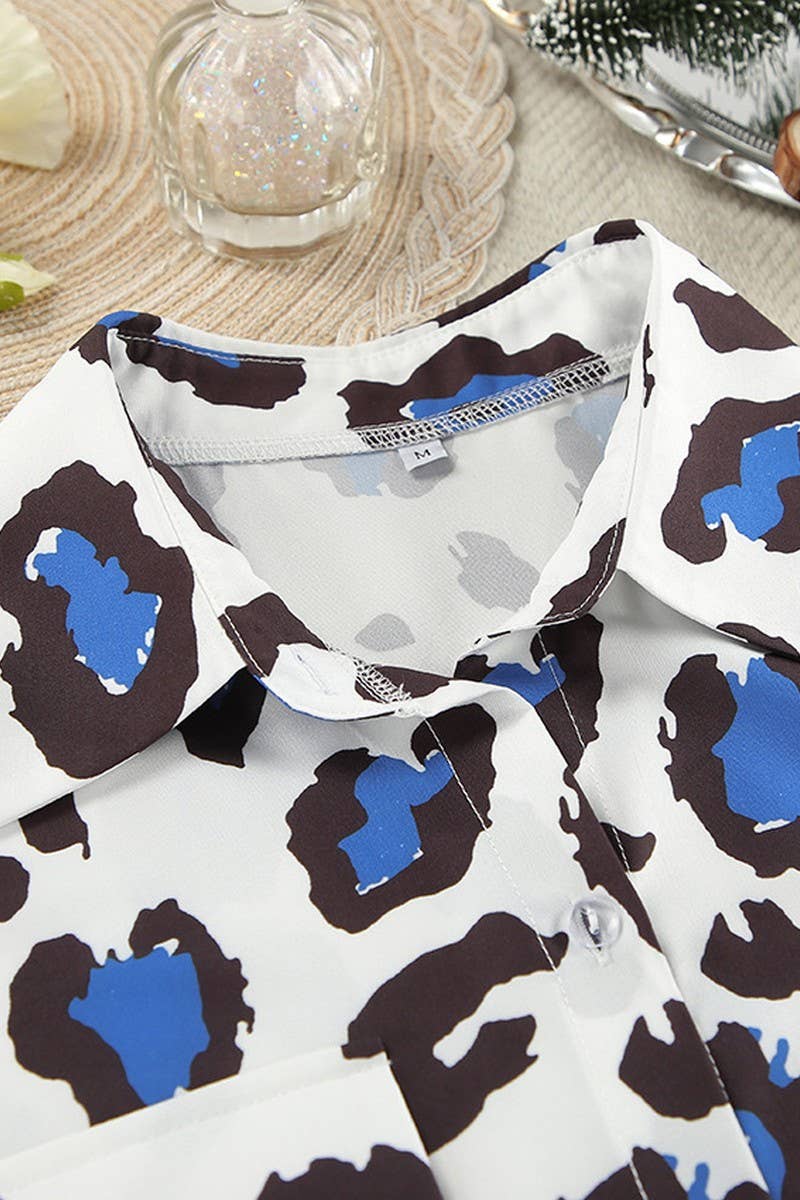 CWSPJ0364_LEOPARD PRINT LONG SLEEVE AND PANTS PAJAMA SET