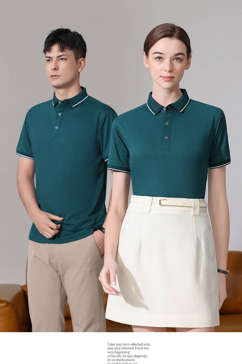 CWTBLS02427_COLLAR WITH CONTRAST TRIM BUSINESS POLO SHIRT
