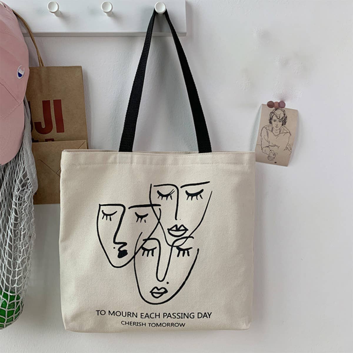 ONE-SHOULDER LARGE-CAPACITY PRINTED CANVAS BAG_CWAB2192