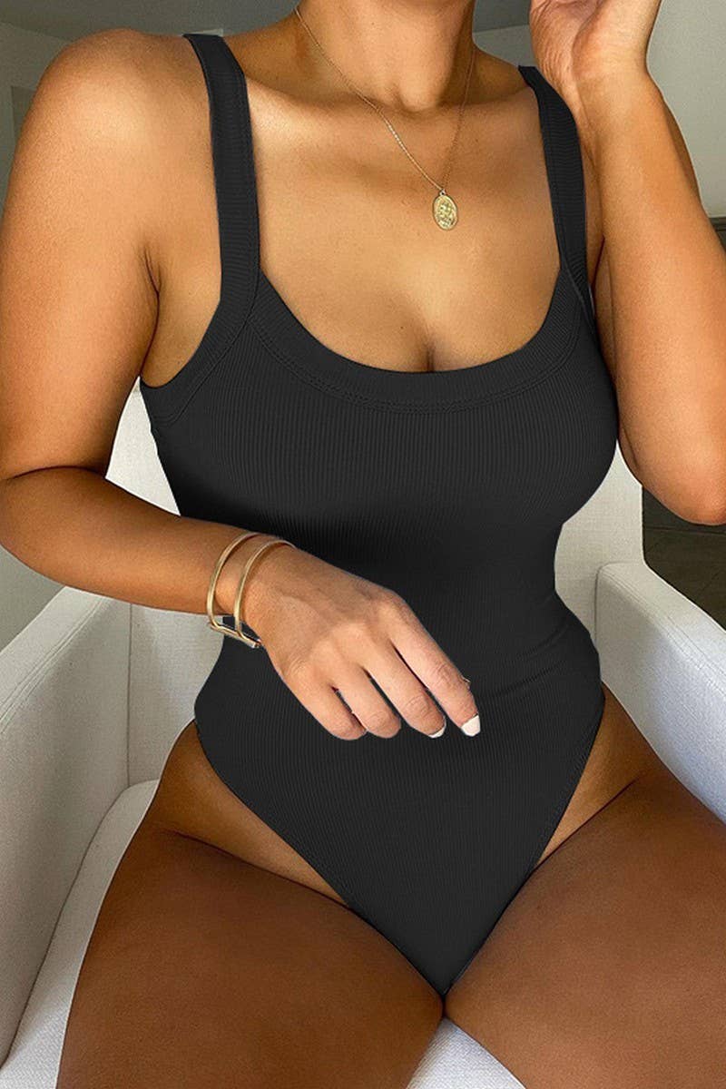 CWSBSSL0113_SOLID COLOR SLIM FIT SUSPENDER BODYSUIT