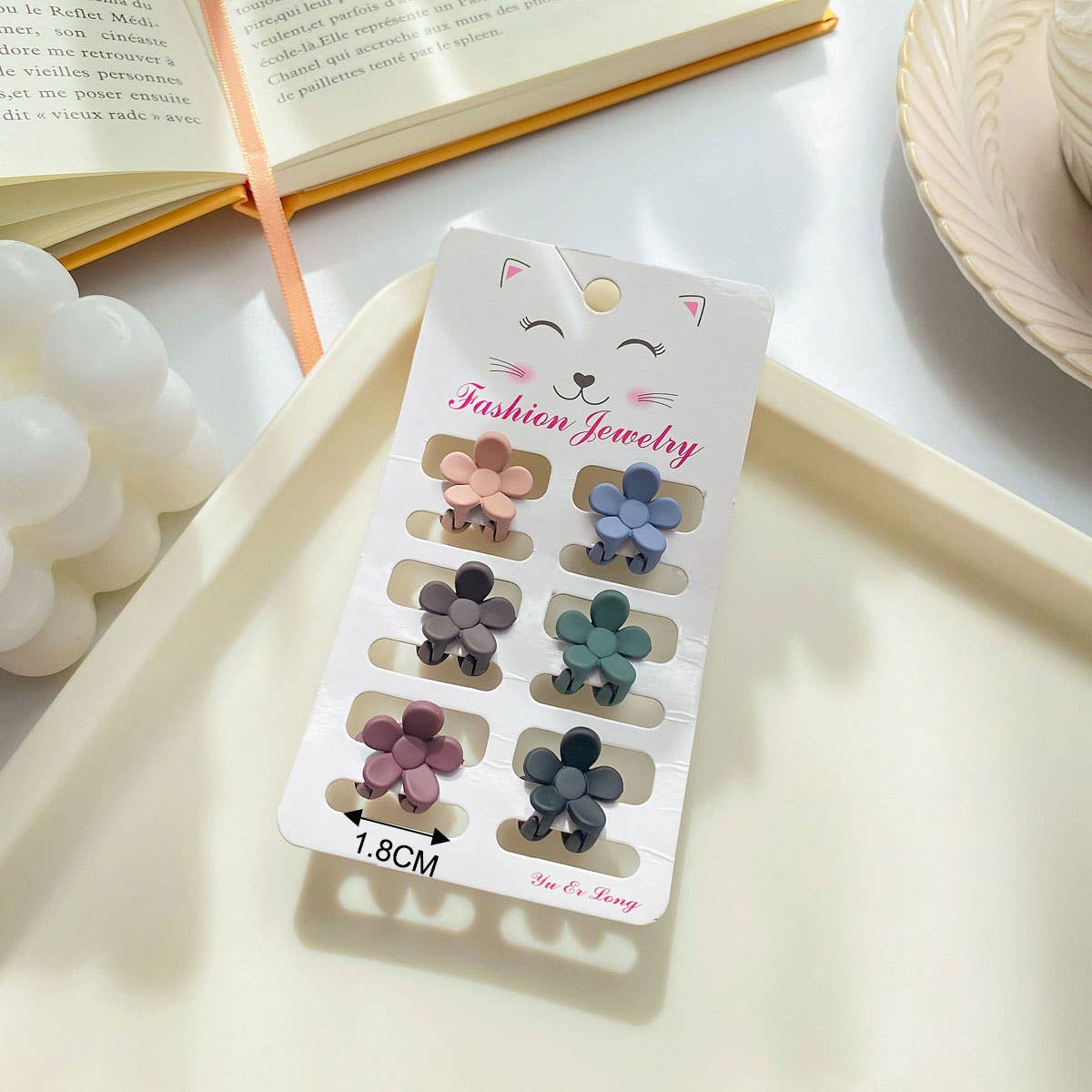 Set of 6 Small Claw Hair Clips, Simple & Chic_CWAHA0386
