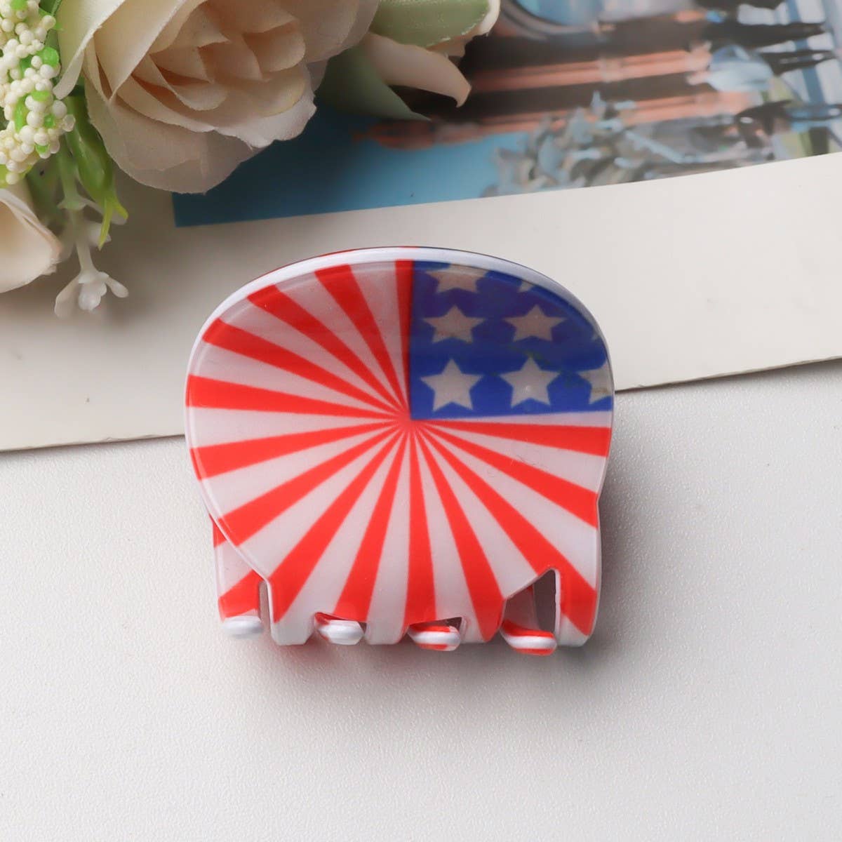 CWAHA5148_NEW ARRIVAL CUTE INDEPENDENCE DAY PRINT HAIRPIN
