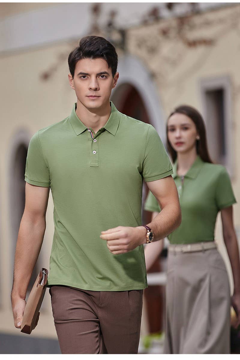 CWTBLS02436_LONG STAPLE COTTON SHORT SLEEVE POLO SHIRT
