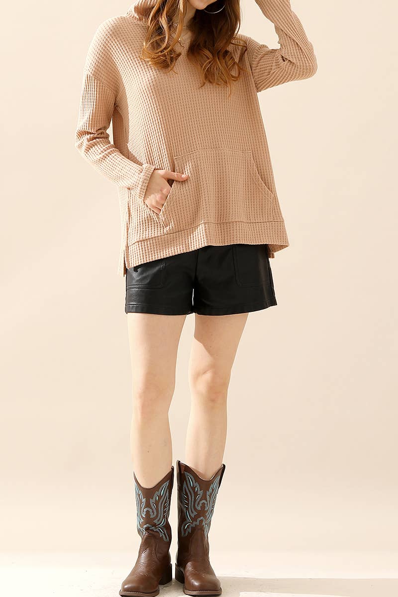 CWTTL1096_HOODIE AND POCKET PULLOVER V NECK SWEATER KNIT TO
