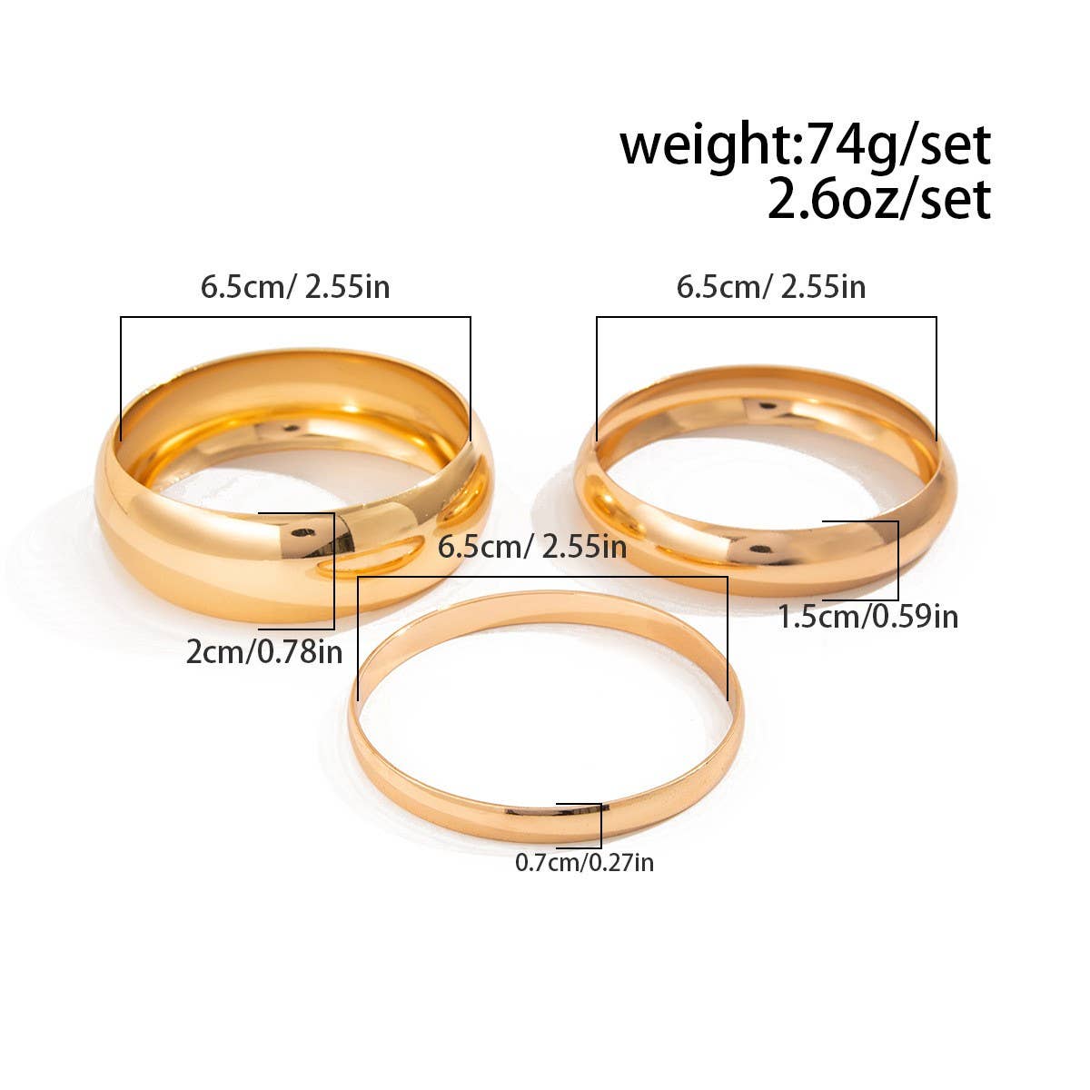 FASHIONABLE CURVED SMOOTH TWIST BRACELET