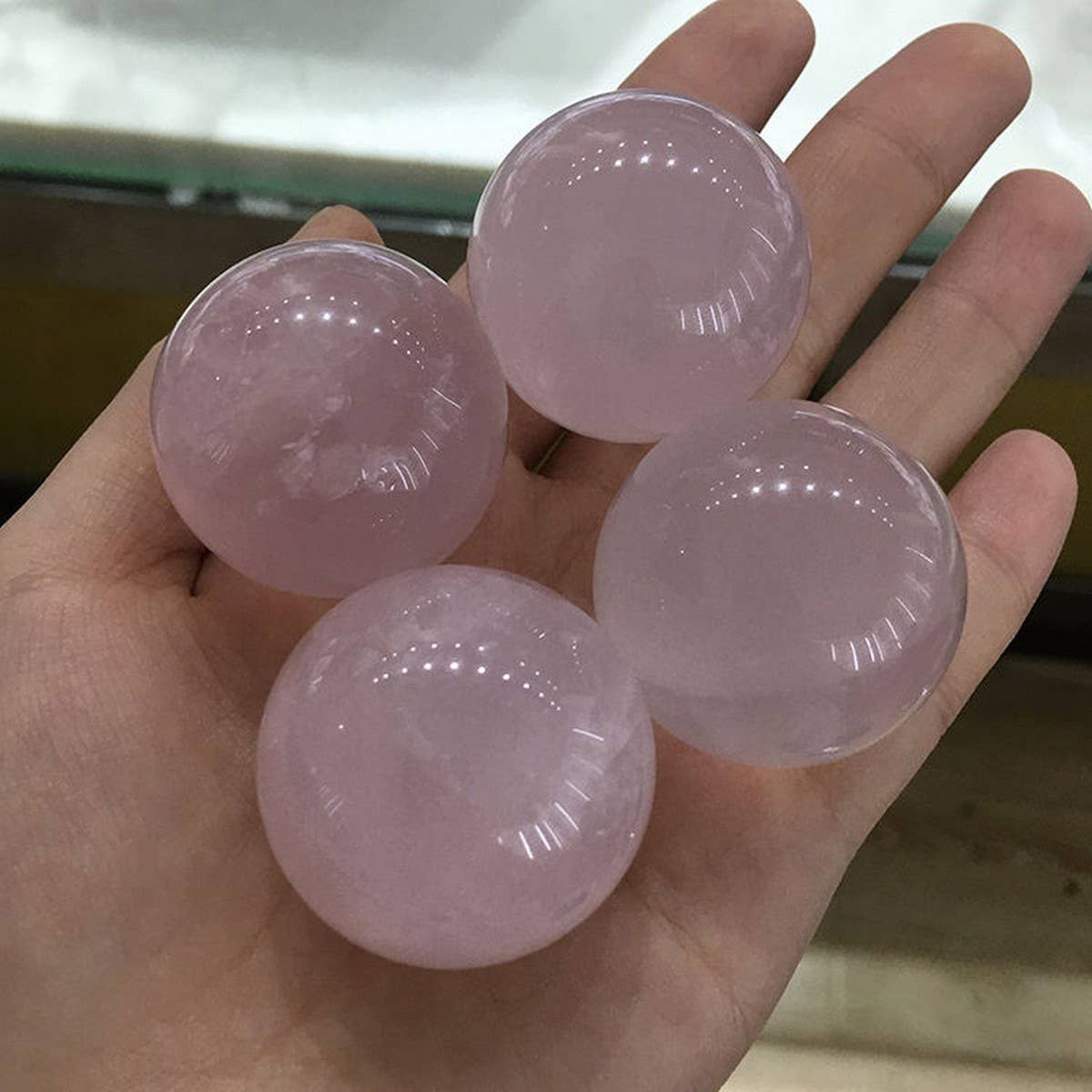 Natural Rose Quartz Crystal Ball