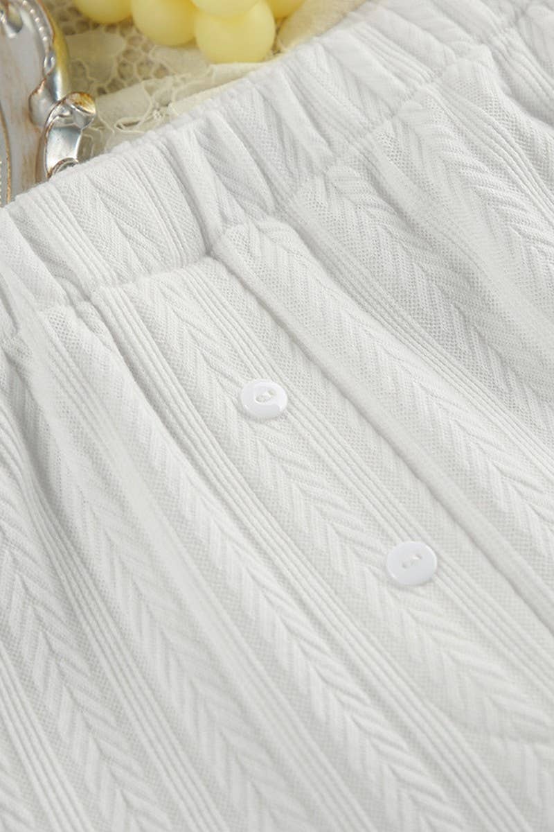 CWSPJ0216_KNITTED JACQUARD PAJAMAS HOME TWO-PIECE SET