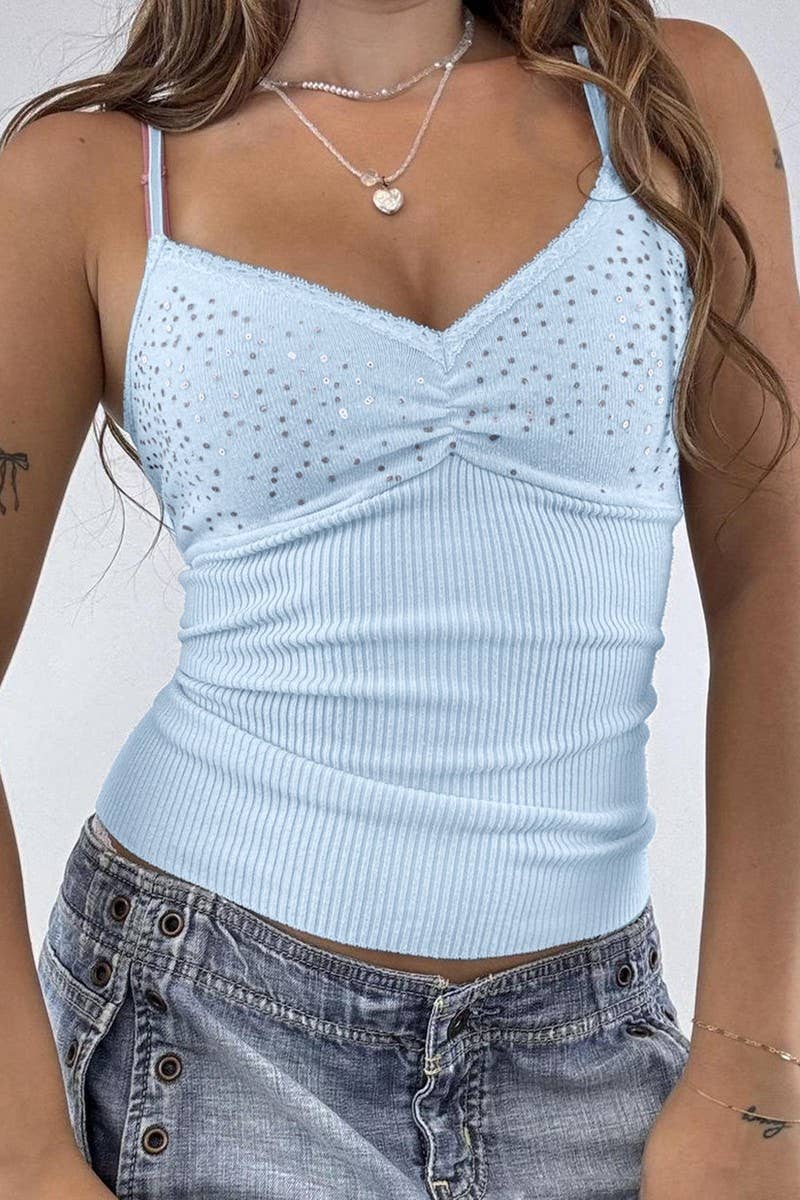 CWTTK00290_SEXY SEQUIN BODYCON CAMI TANK TOP