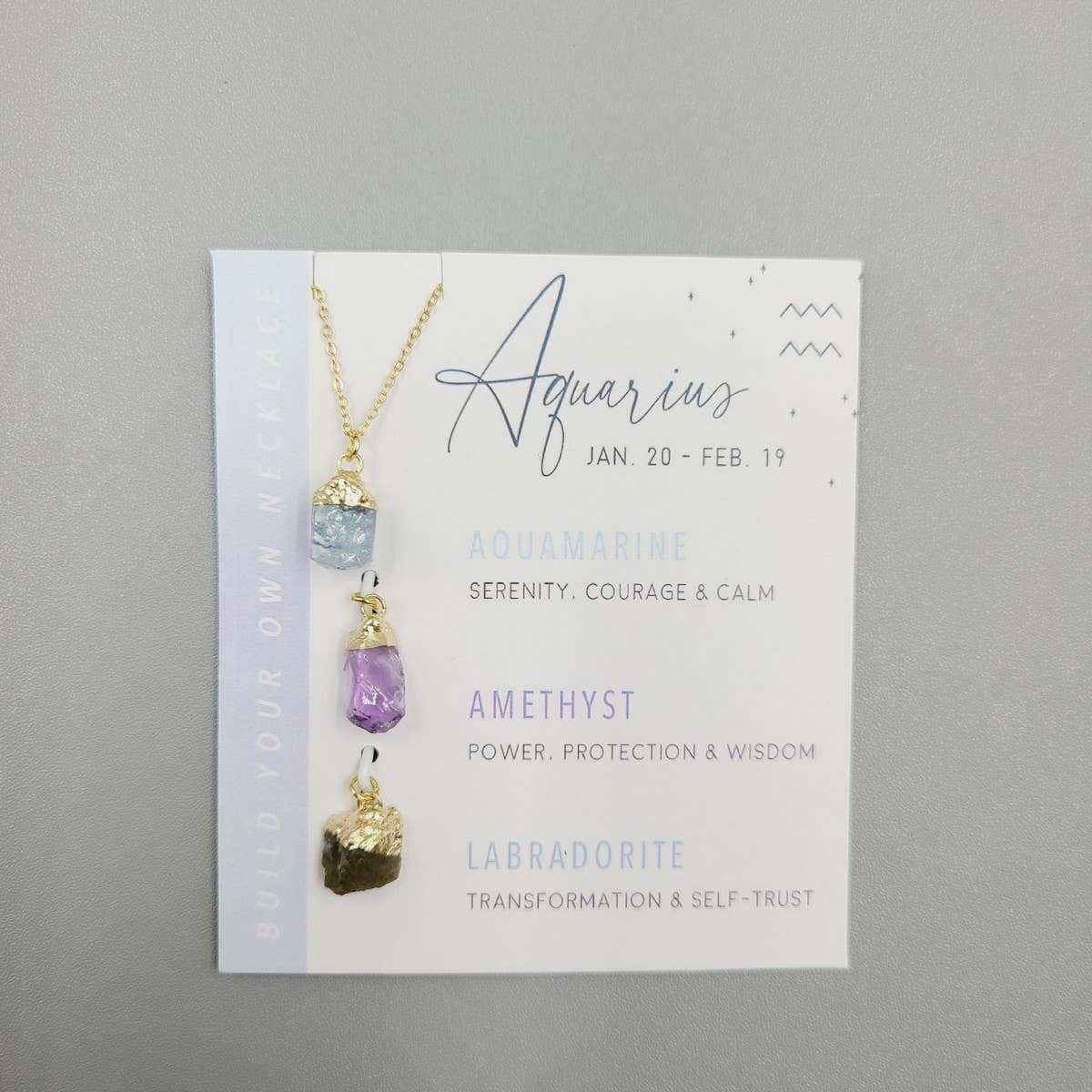 TWELVE CONSTELLATIONS NATURAL STONE NECKLACE