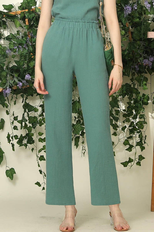 CWBLP425_BANDED SMOCKING LONG PANTS