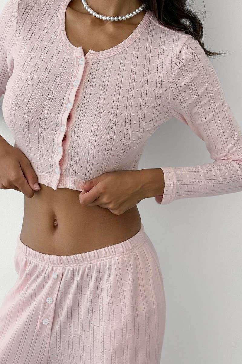 CWSPJ0276_LONG-SLEEVED TROUSERS PAJAMAS TWO-PIECE SET