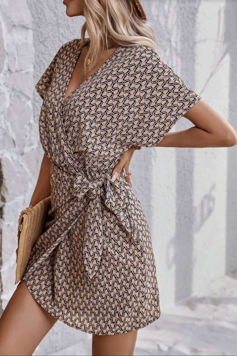 CWDSD10533_LITERARY RETRO ELEGANT RESORT STYLE DRESS