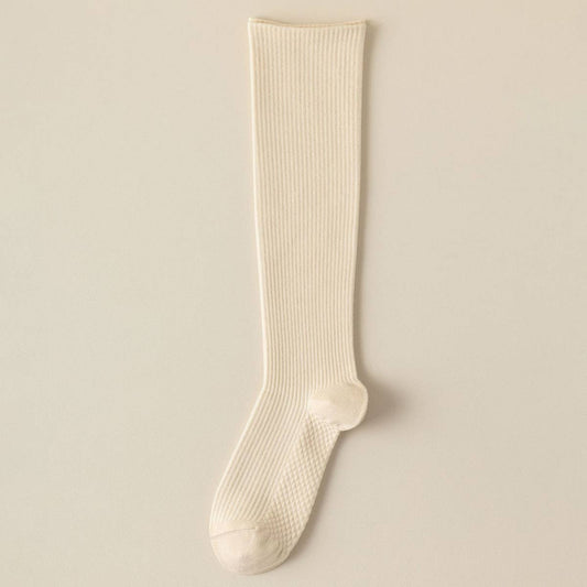 WOMEN STOCKINGS LEISURE SOLID COLOR TUBE SOCKS