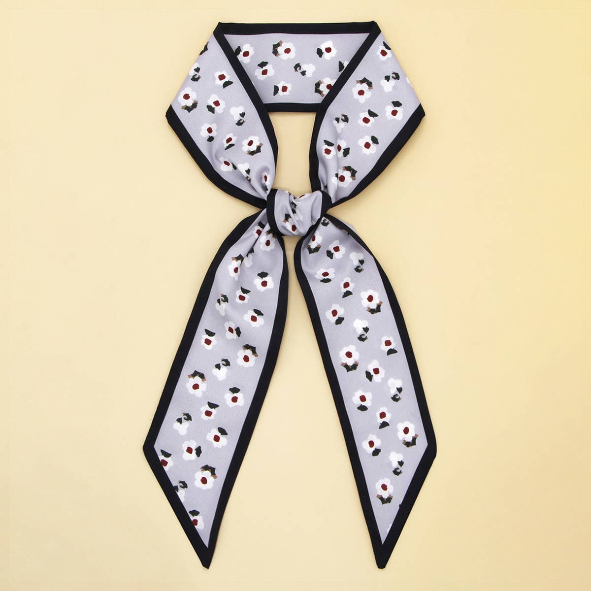 Skinny Floral Letter Scarf for Hair or Gift Wrap_CWASC0083