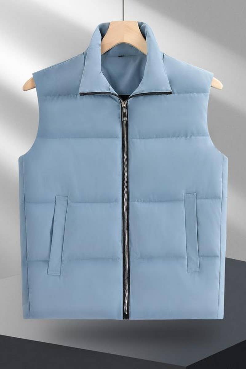 CWOV00100_CUSTOM LOGO PRINTED CASUAL DOWN COTTON VEST