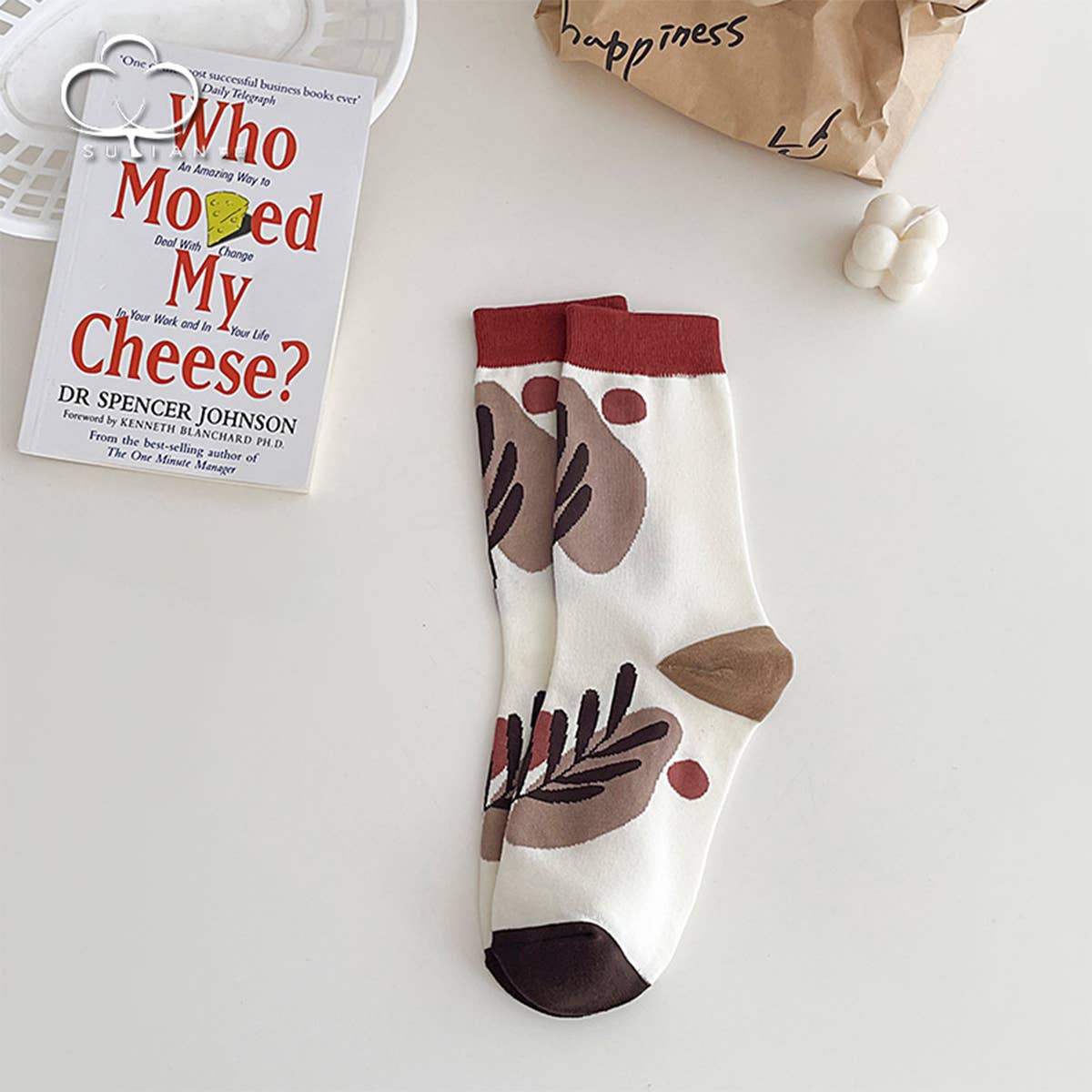 FASHIONABLE PRINTED MID-CALF COTTON SOCKS