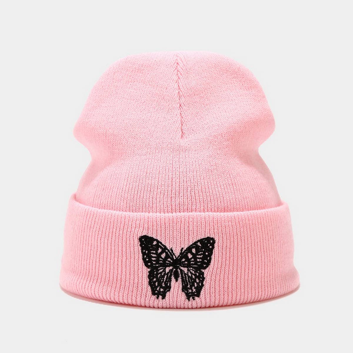 NEW STYLE BUTTERFLY EMBROIDERED KNITTED HAT_CWAH1623