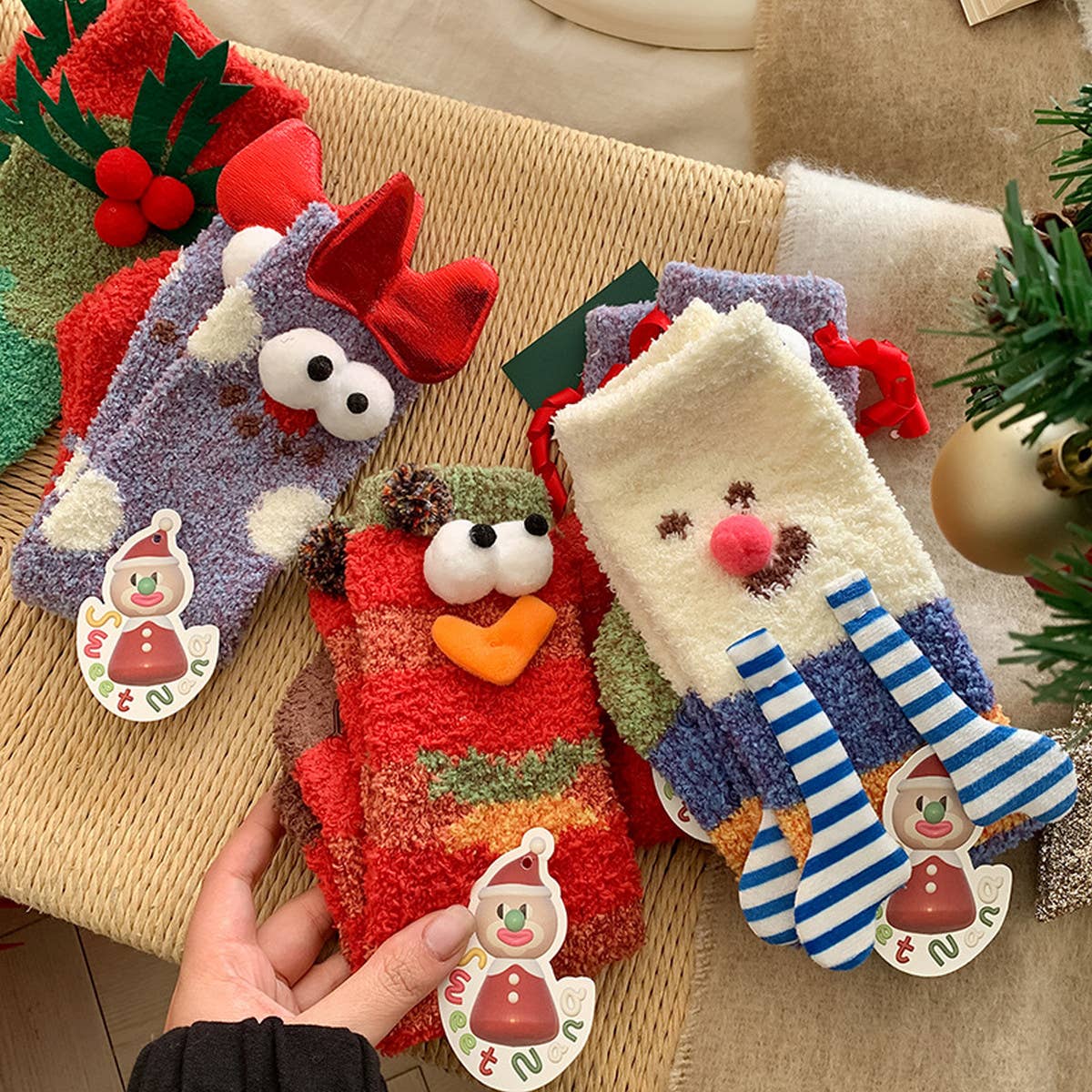 CHRISTMAS CARTOON THICK WARM SOCKS