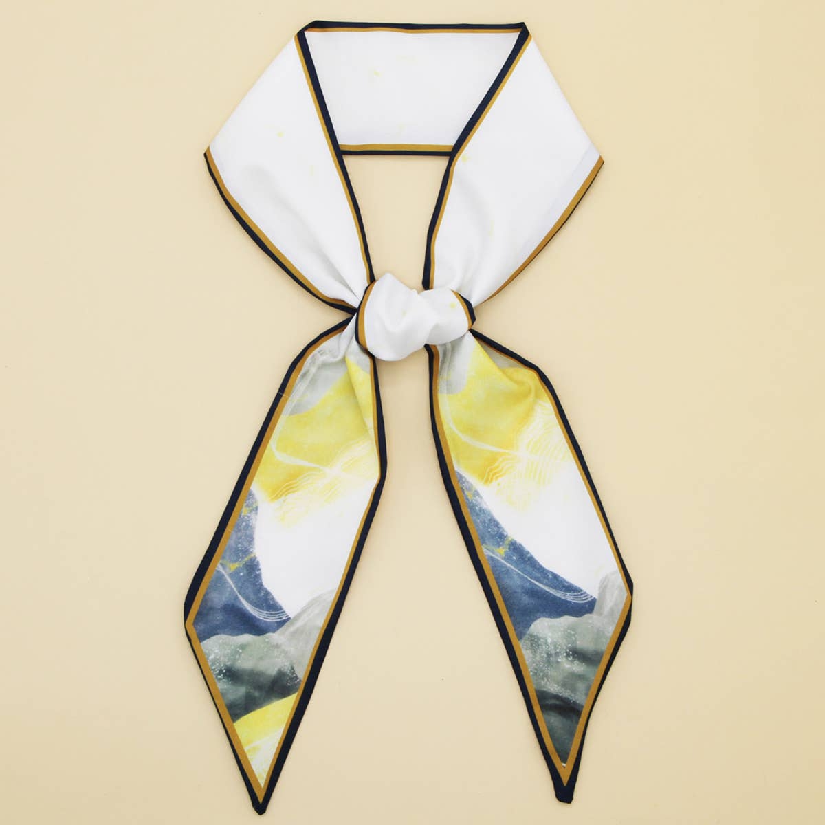 Letter Floral Skinny Scarf ? Hair Bow & Bag Ribbon